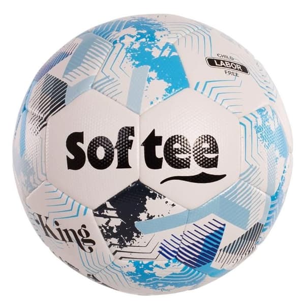 Softee King fodbold - hvid/blå
