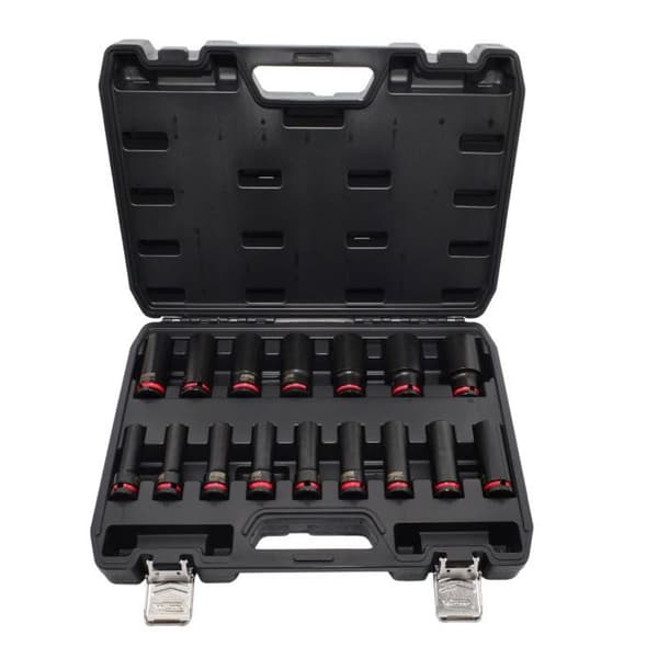 Cliquet - Awtools impact socket sæt 1/2 16 dele 11-32mm