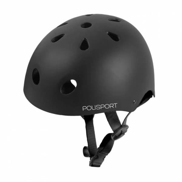 Hjelm - POLISPORT - Urban Pro - Sort - Størrelse 55-58 - Quick Lock system