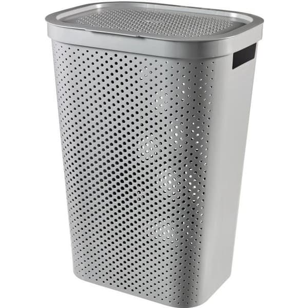 CURVER Infinity Dots pyykkilaatikko 60 L harmaa