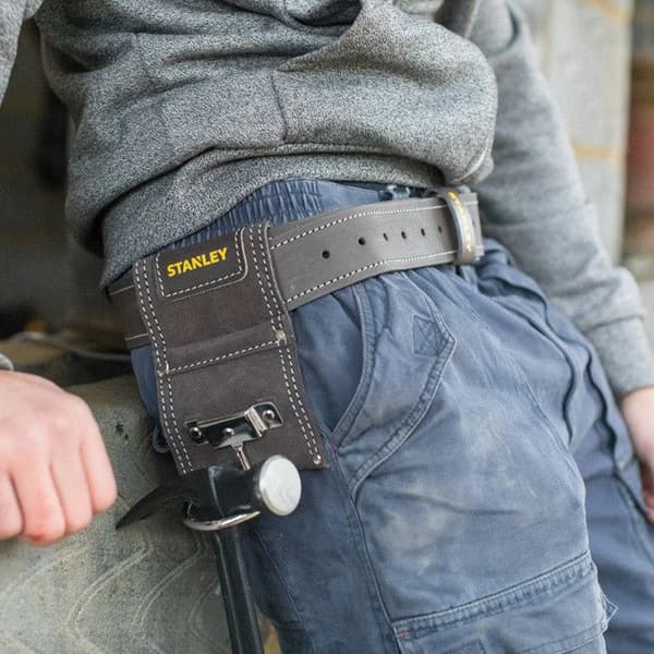Ægte læder hammerholder - STANLEY - Gør-det-selv tilbehør - Brun