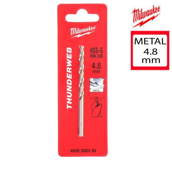 Metallipora MILWAUKEE HSS-G THUNDERWEB 4.8 X 86…