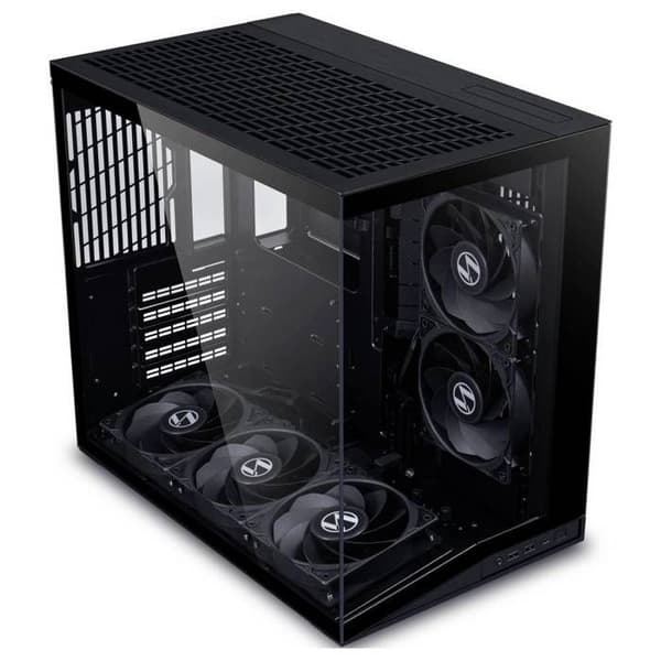 mini-tour Lian Li O11 Dynamic Mini V2 Flow Chassi, PC Chassi, svart gaming chassi