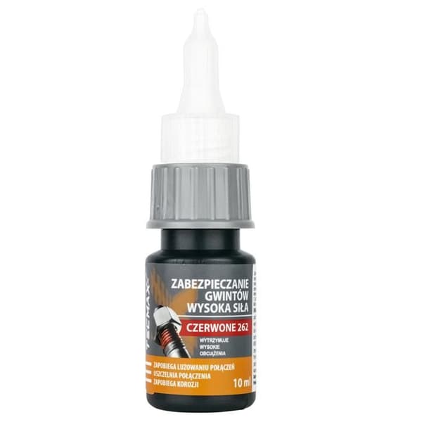 019268 TECMAXX - Rød gevindlås - Permanent, 10 ml beholder