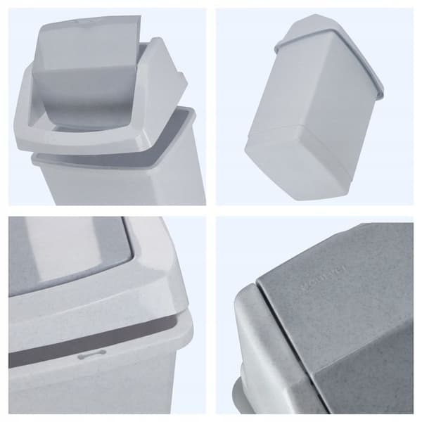 CURVER 9L vippeaffaldsspand i granit - Elegant og holdbart design