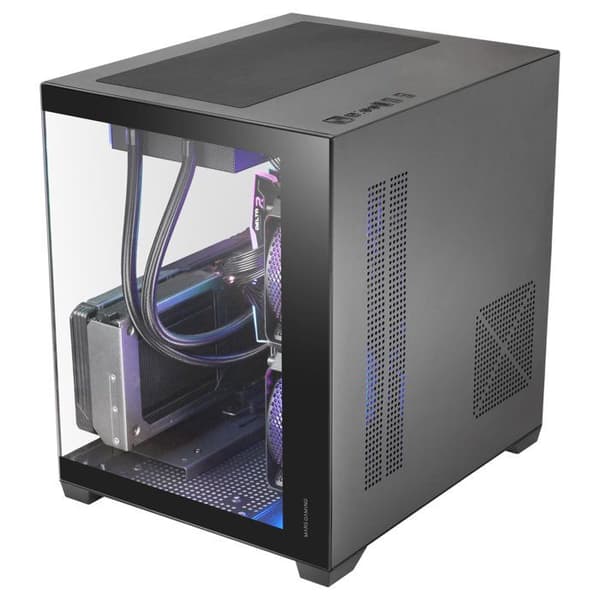 PC-chassi - MARS GAMING - MC-VIEW3 - Micro-ATX - Panoramaglas - 3 ARGB-fläktar 120 mm