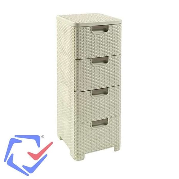 Hylde - Curver - Stil - 4 skuffer - Plastik - Elegance