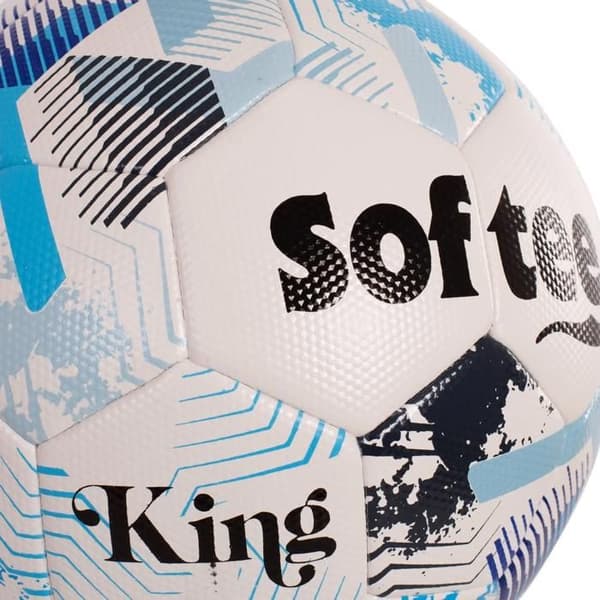 Softee King fodbold - hvid/blå