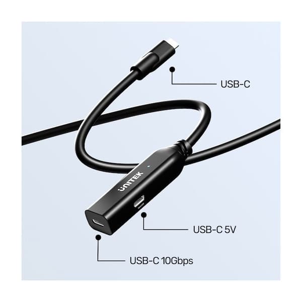 UNITEK USB-C 3.2 Gen2 10Gbps förstärkare 5m