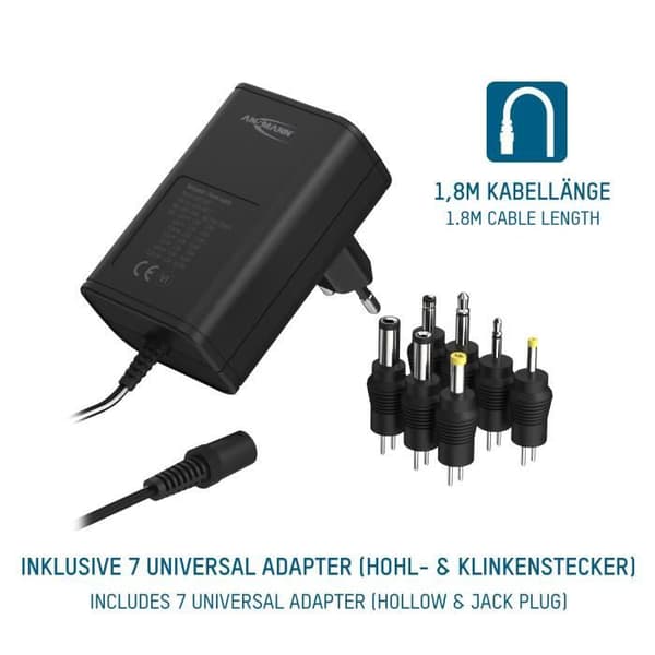 ANSMANN Universaladapter APS 1000 til mange enheder