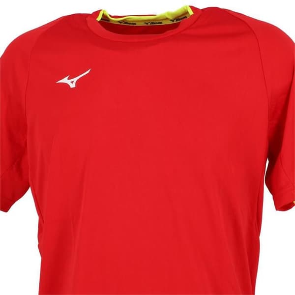 Löpartröja - MIZUNO - Core Sleevee Tee - Röd - Korta ärmar - 100% Polyester