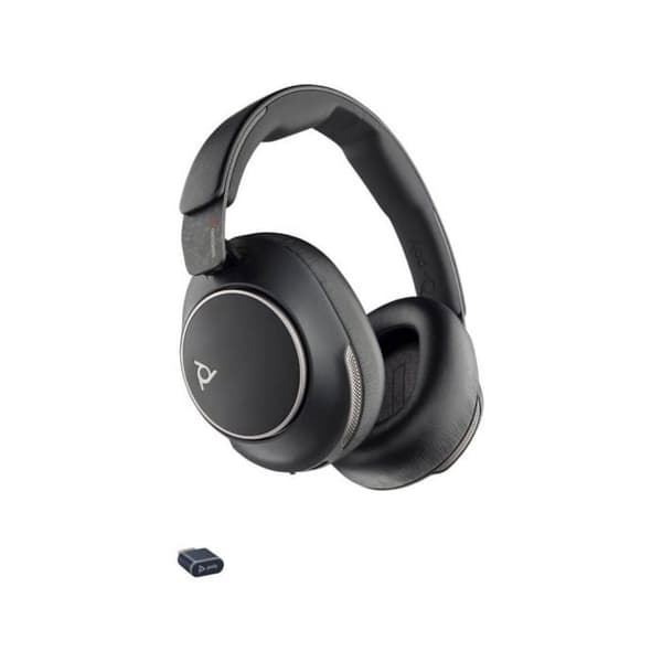 Micro headset uden ledning Poly Voyager Surround 80 UC Bluetooth Sort + USB C og USB A adapter
