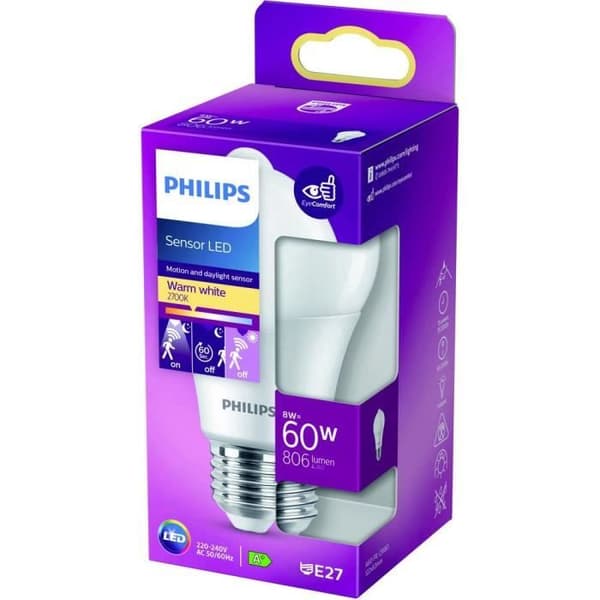 LED-lamppu - PHILIPS - 78273300 - E27 - 8 W - Lämmin valkoinen - A+