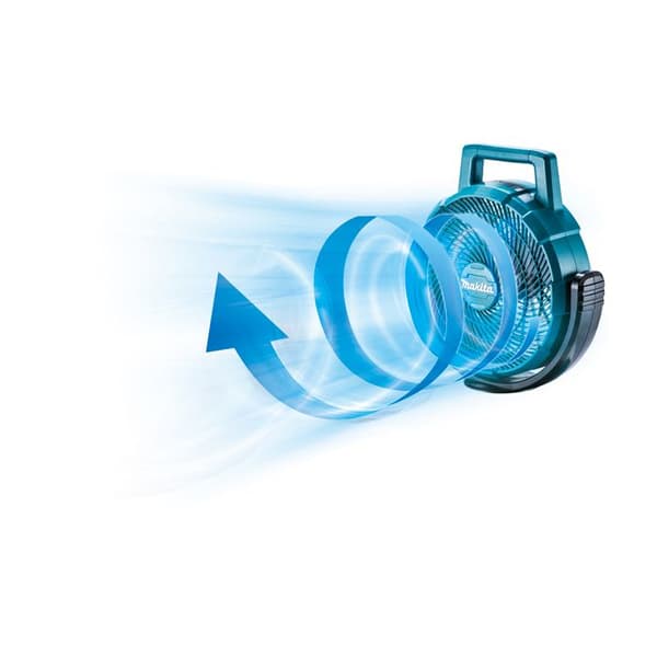 Ventilator - MAKITA - DCF203Z - Dobbelt strømforsyning - Oscillation - Timer