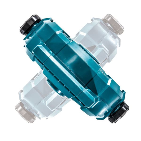 Ventilator - MAKITA - DCF203Z - Dobbelt strømforsyning - Oscillation - Timer