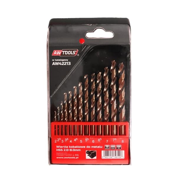 FORETS AWTOOLS TIL METAL 2,0-8,0 mm / KOBALT / SÆT AF 13