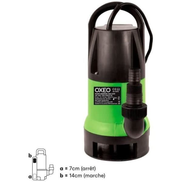 Pumpa tom källare - 550 W - Integrerad flytsensor - Automatisk