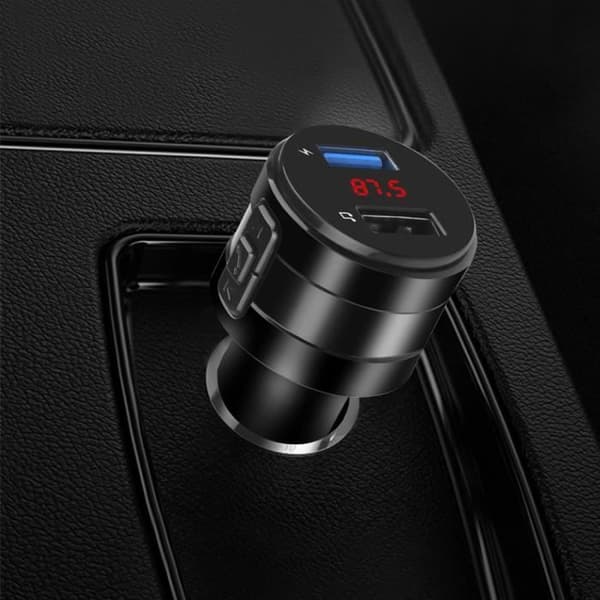 FM-sender USB 2.0 Multifunktionel MP3 Bluetooth Oplader Cigaretlighter