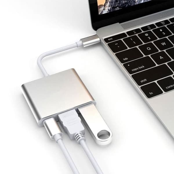 Usb 3.1 Type-C Usb-C Han Til Usb 3.0 Hdmi Usb-C Hun Kabel Adapter