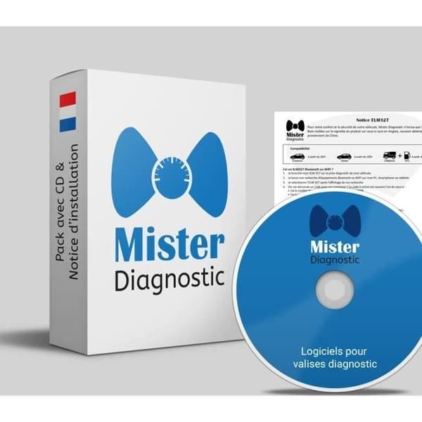 Mister Diagnostic® ELM327 BLUETOOTH Diagnostikinterface Windows Android ELM 327 OBDII Scanner~YJ14951