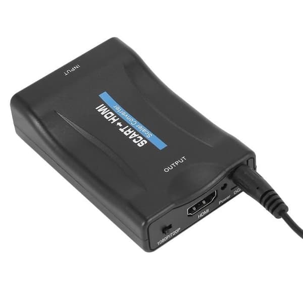 HDMI - Peritel Adapter - A132 - 1080p - Plug and Play - Sort