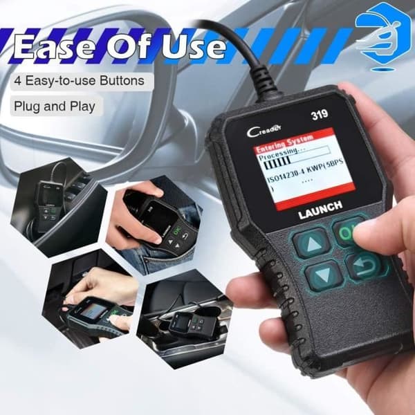 CR319 Scanner Auto Diagnostik OBD2 / EOBD/Can til at Læse og Slette Motorfejlkoder, EVAP Tester og O2 Sensor