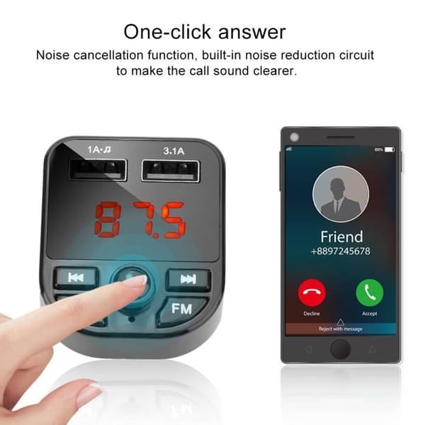 Bluetooth Bil MP3 Afspiller FM Sender