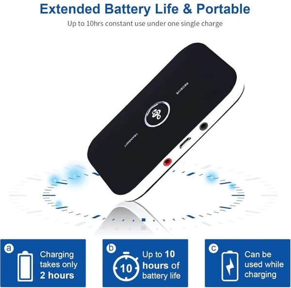 Bluetooth-adapter - Ozvavzk - 5.0 - Sender/modtager - 10 meter - 2 i 1