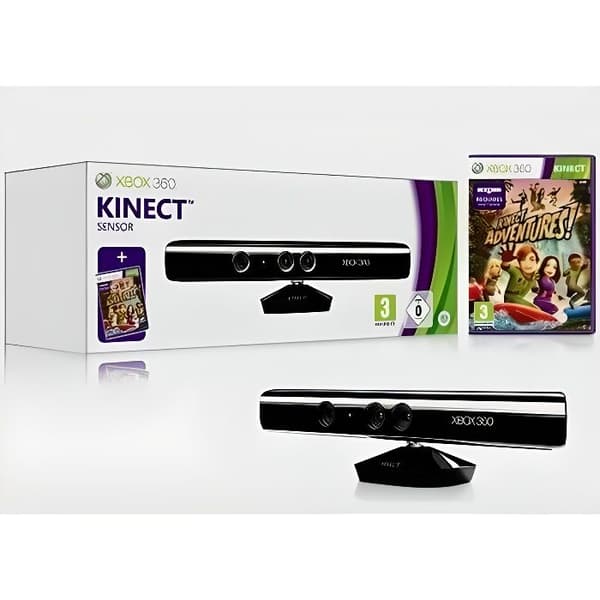 Pack Kinect Xbox 360 + Spil Kinect Adventures- REFURBISHED