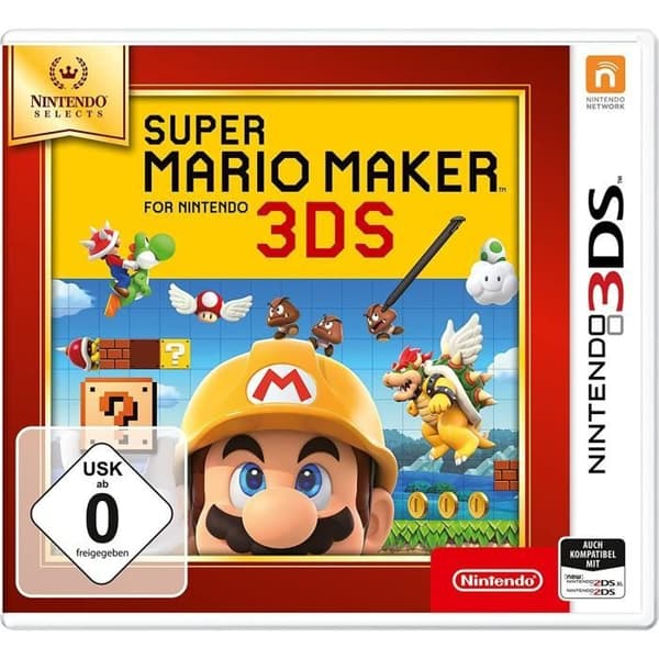 Videopeli - Nintendo - Super Mario Maker 3DS Selects - Alustapeli - Selects - PEGI 3+- USED