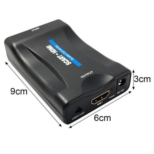SCART til HDMI-adapter - sort