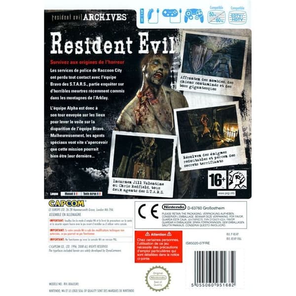 RESIDENT EVIL / NINTENDO Wii-KONSOLSPEL