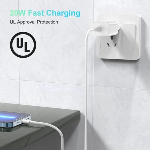 Nopea Lataus - Apple - iPhone 16 - 20W - USB-C - Kaapeli 2m