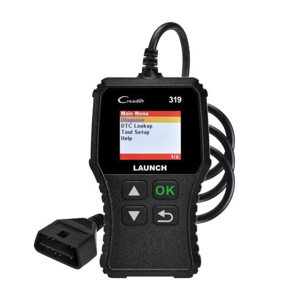 OBD2 Scanner - Launch - Creader 319 - Diagnostisk værktøj - Universel - Sort farve