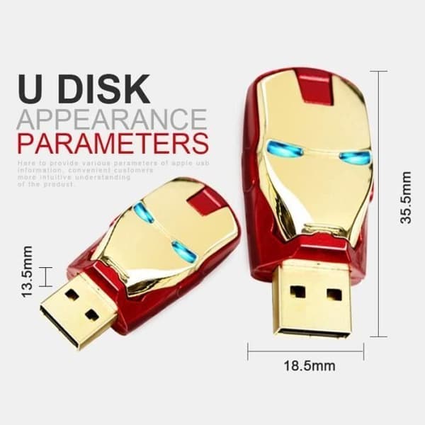 USB flash-drev Iron Man - U128Go - Guld