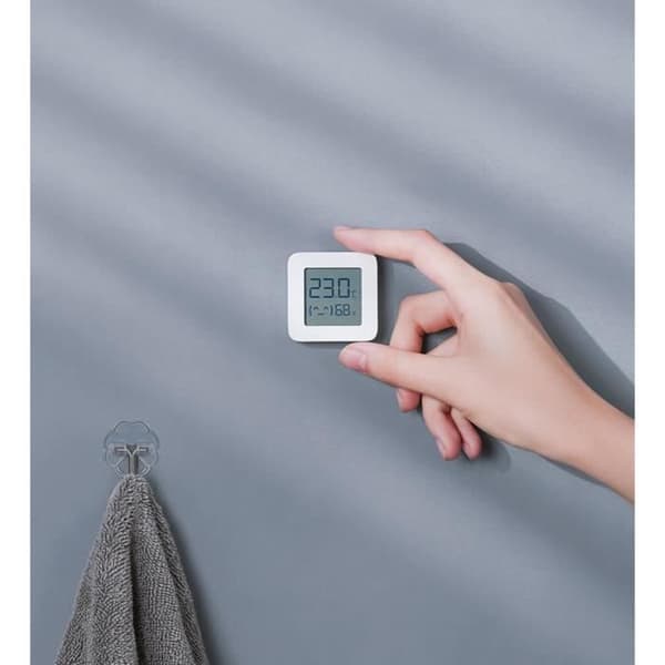 – 2 Mijia Smart Digital termometer, LCD-skärm, Bluetooth, temperatur- och luftfuktighetssensor, App [3023EF7]