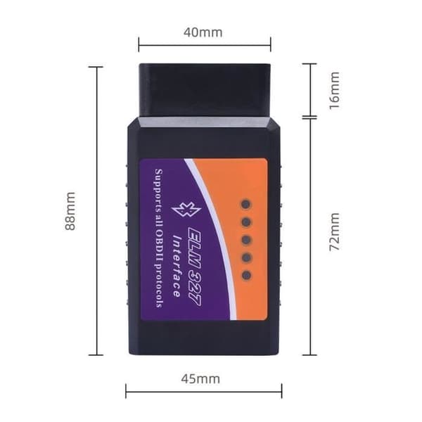 Scanner OBD2 - Mini ELM327 WiFi - Kompatibel med iPhone Android - Bildiagnostik - Bluetooth