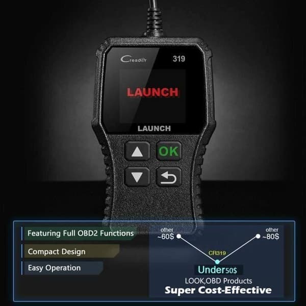 LAUNCH CR319 Auto Diagnostic Case OBD2 Scanner Error Code Reader på franska, CE14004