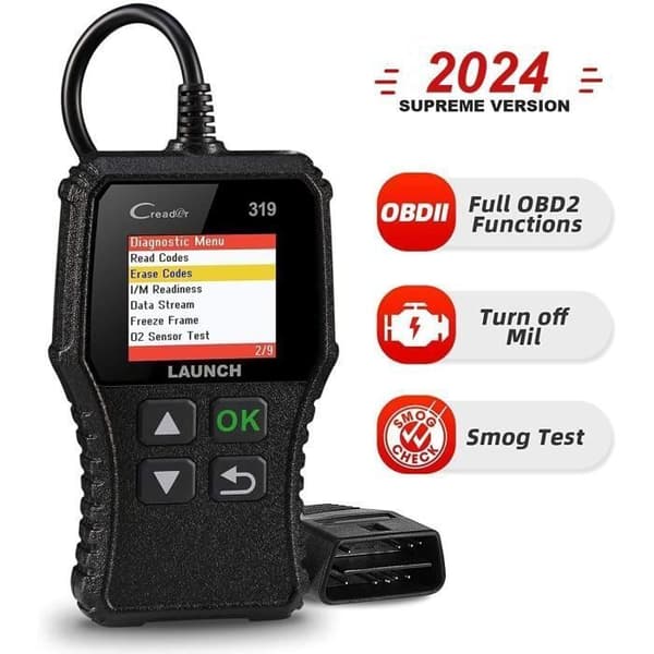 Scanner OBD2 - Launch - CR319 - Bildiagnose - Læsning/Sletning af koder - 10 testmetoder