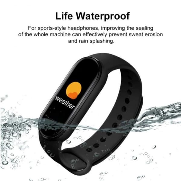 Smartwatch M6 - Sort - Aktivitetsmonitor - Hjertefrekvens - Blodtryk