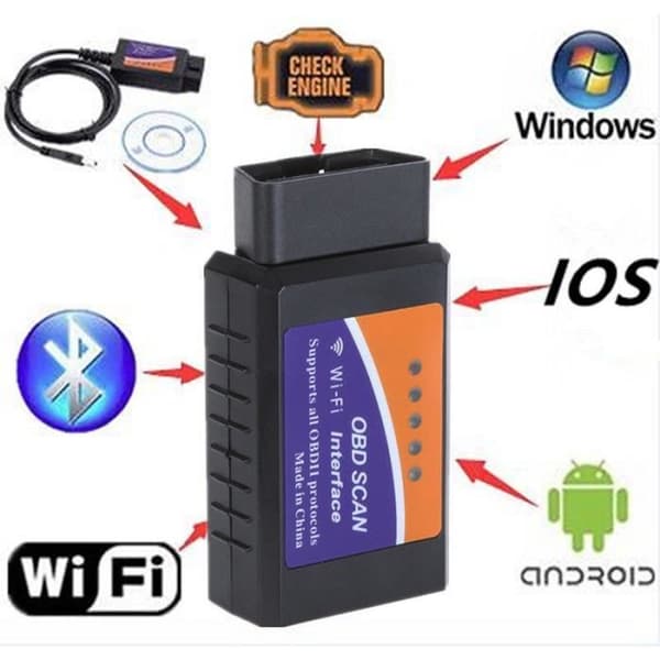 INTERFACE ELM 327 BLUETOOTH OBD2 ODB2 DIAGNOSTIIKKA DIAG SKAN Torque Android