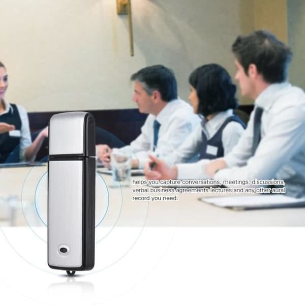 8 Go Diktafon Digital USB Nøgle Spionoptager Diktafon Stemmeoptager Flash Drive Digital 18 timer optagelse