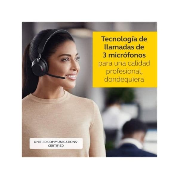 Trådlöst headset - Jabra - Evolve2 65 - USB-A - Bluetooth - UC-certifierat