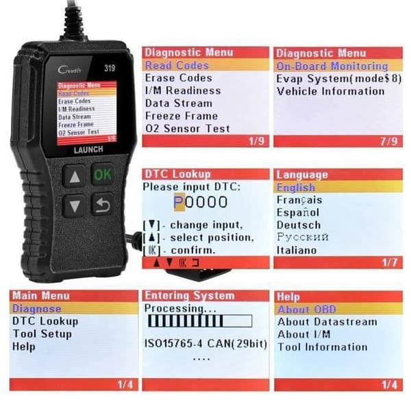LAUNCH Valise Diagnostic Auto CR319 OBD2 - Multimærke