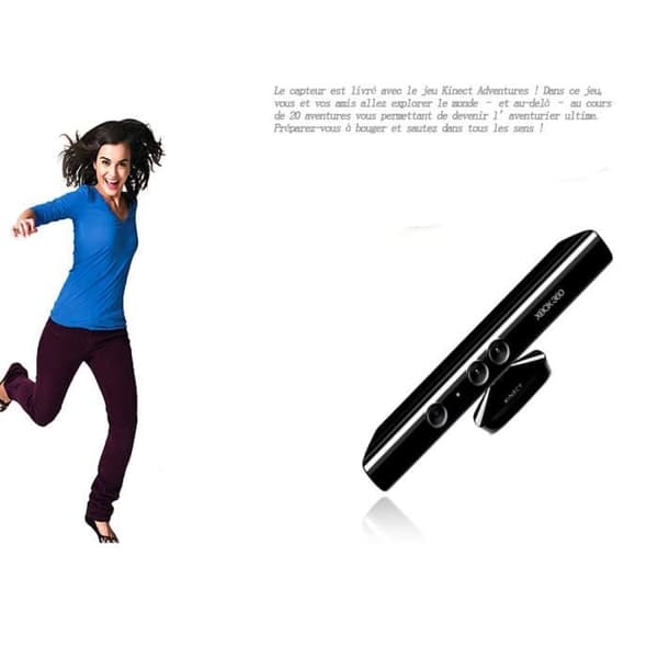 Kinect-sensor - Microsoft - Kinect Adventures - Svart - Xbox 360 - Utan kontrollenhet