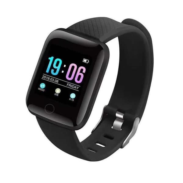 Smartwatch - YWEI - 116 Plus - Sort - Blodtryksmonitor - Vandtæt