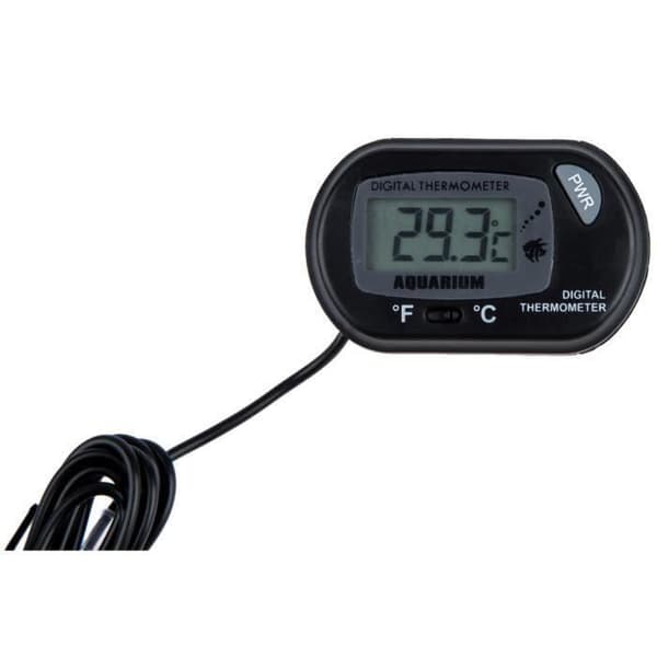 Akvariumstermometer - MSD - Sort - LCD digital - Probe med 1m kabel