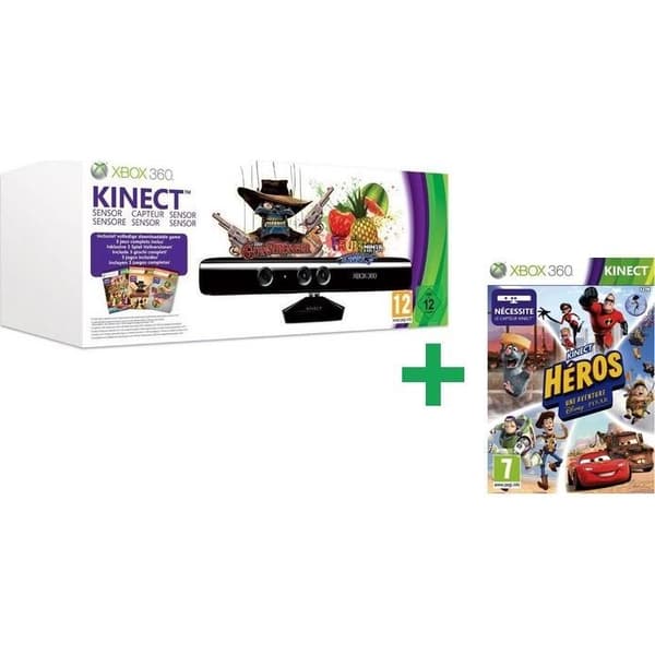 Pakke Kinect Xbox 360 + Kinect Helte- REFURBISHED