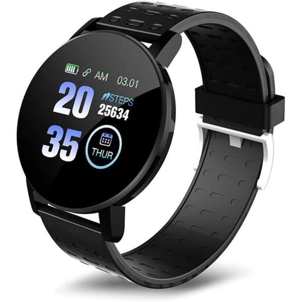 Smartwatch - 123 - Bluetooth - Blodtryksmonitor - Multisport - Sort
