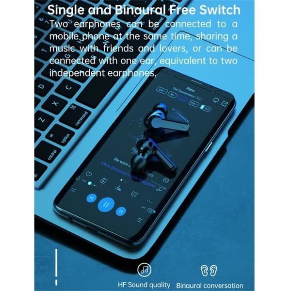 M19 Bluetooth Wireless Earphone 5.1 Mini Connected Stereo